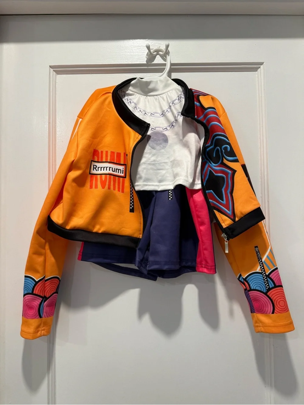 KPop Demon Hunters 3 Piece RUMI Costume - Jacket, Shirt, Shorts - Size 8
